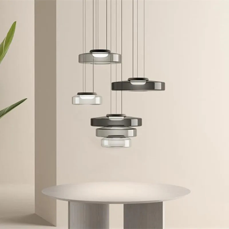 Afralia™ Minimal Pendant Light Italian Design Chandelier for Living Dining Room