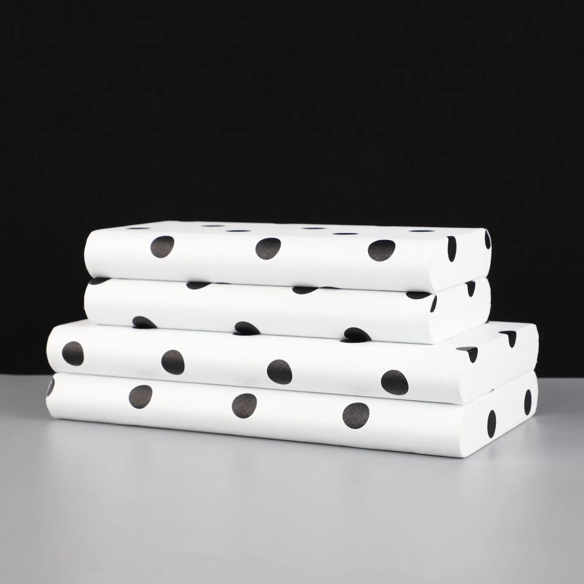 Afralia™ Polka Dot Jewelry Storage Box: Black & White Desktop Organizer & Home Accessory Display