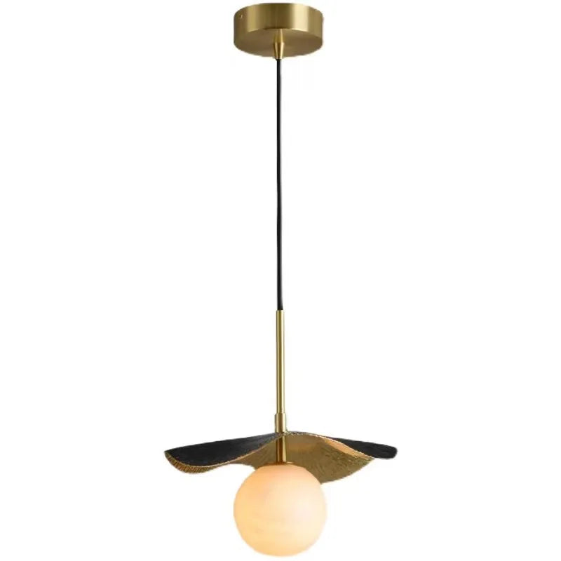 Afralia™ Copper Bedside Chandelier with Natural Marble Ball for Dining Room, G9 Bulb Lighting