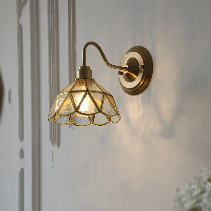 Afralia™ Nordic LED Wall Light Fixture Blue Glass Stair Light Bar Restaurant Bedroom Decor