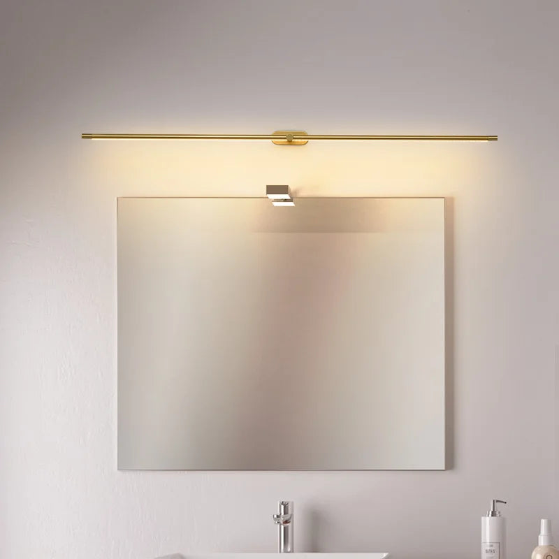 Afralia™ Black/Gold/White LED Mirror Light for Modern Bathroom Wall Fixtures