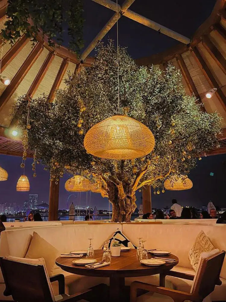 Afralia™ Rattan LED Ceiling Chandelier for Kitchen Island, Shop & Home Decor