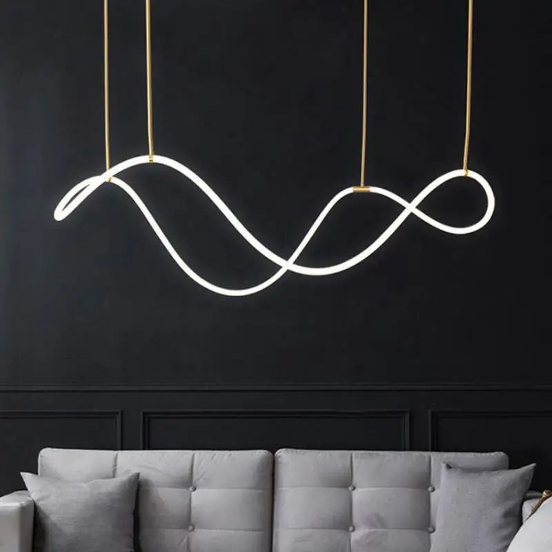 Afralia™ LED Long Hose Chandelier for Dining Room Kitchen Bar Pendant Lamp