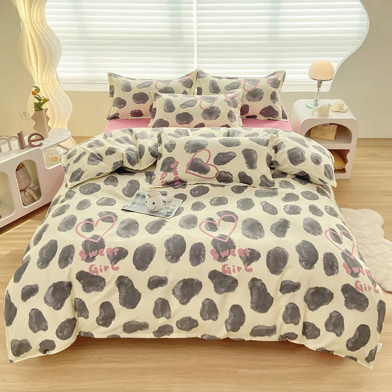Afralia™ Cute Pattern Duvet Cover | Super Soft Comforter Cover for Single/Double Bed