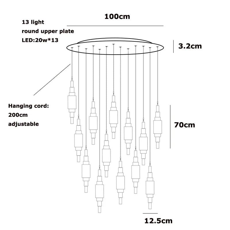 Afralia™ Veined Marble Chandelier Hand-Carved Alabaster Pendant Light