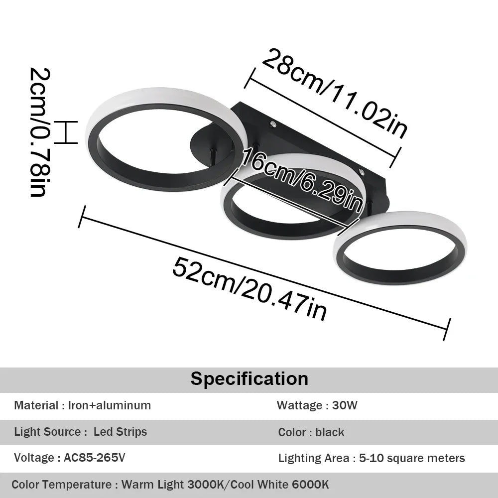 Afralia™ Acrylic LED Ceiling Lamp: Modern Nordic Chandelier for Living Dining Room & Aisle