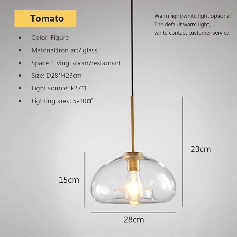 Afralia™ Industrial Loft Glass Pendant Light for Kitchen Restaurant Decor