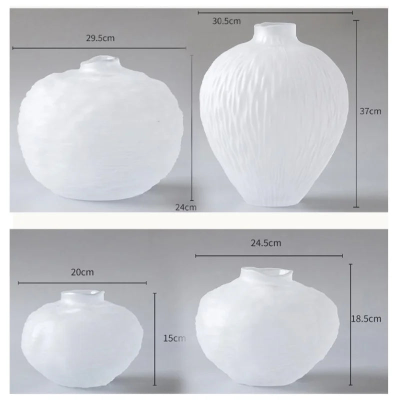 Afralia™ Glass Pleats Vase for Hydroponics and Flower Arrangement