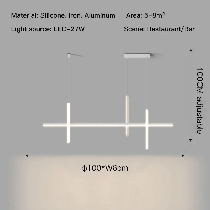 Afralia™ Modern Minimalism LED Chandeliers for Living Dining Room Kitchen Tables Home Decor