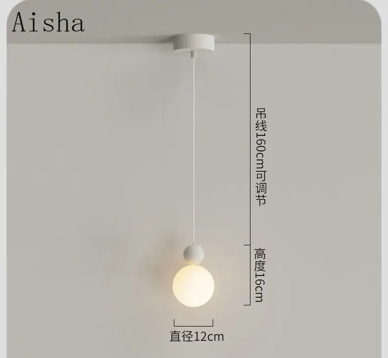 Nordic Cream Hanging Light for Children's Bedroom by Afralia™