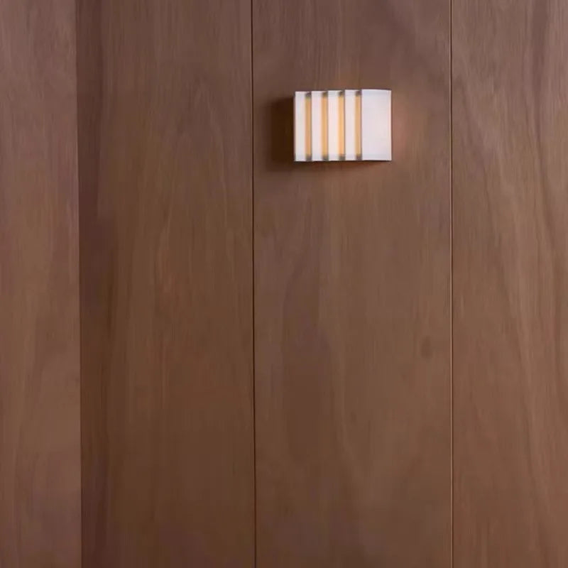 Afralia™ Japanese Cloth LED Wall Lamp for Hotel Living Room, Bedroom, Retro Wall Lights