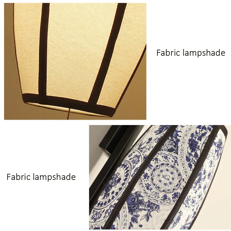 Afralia™ Retro Fabric Wall Sconce Lamp for Chinese Restaurant Tearoom Living Room