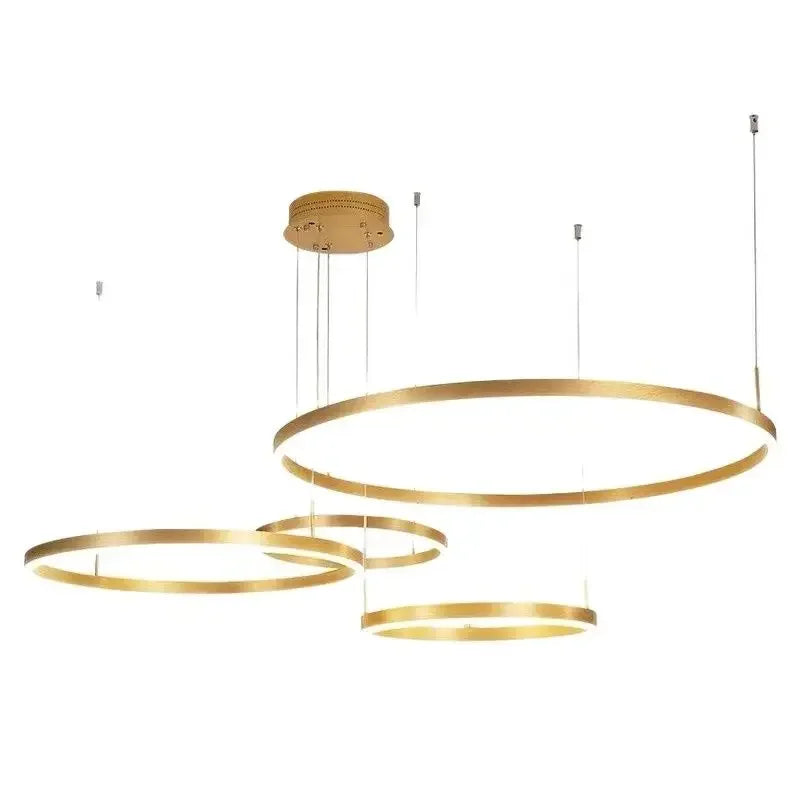 Afralia™ Modern Polar Ring LED Chandelier for Home Living Room Decor and Kitchen Lighting