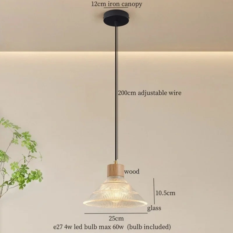 Afralia™ Glass LED Pendant Light - Modern Nordic Hanging Lamp for Home and Dining