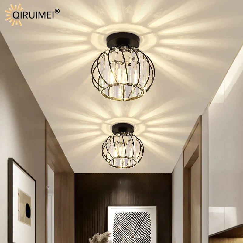 Afralia™ Crystal Glass Nordic LED Chandelier for Modern Indoor Lighting