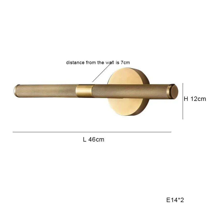 Afralia™ Modern Bronze Black Brass Wall Lamp Home Decor Bedside Lighting