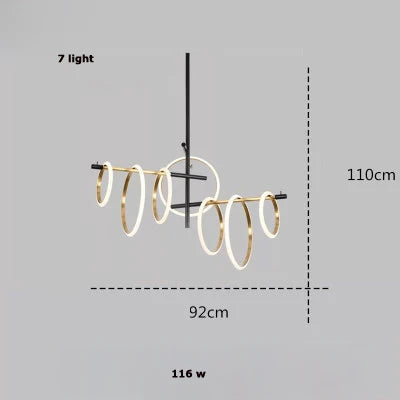 Afralia™ Nordic Style Megnetic Pendant Lights Chandelier LED Fixture for Home Kitchen Island
