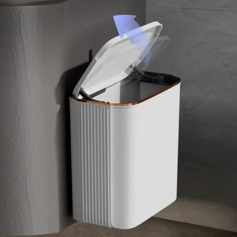 Afralia™ Kitchen Trash Can Wall Mounted Hanging Bin with Lid