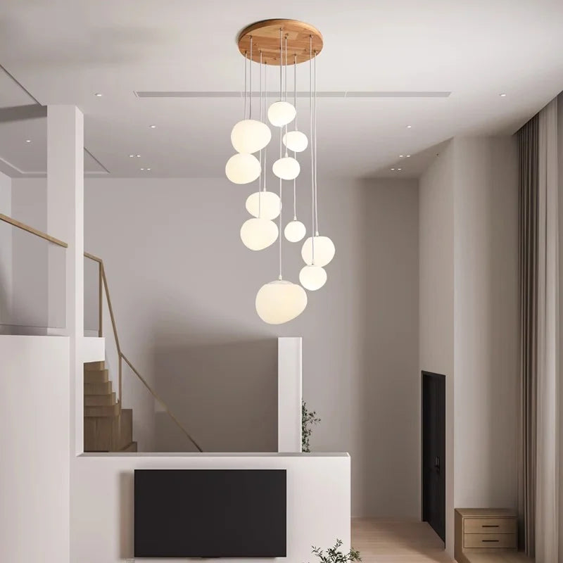 Afralia™ Modern Stair Chandelier Pendant Lights | Indoor Ceiling Lamp LED Chandeliers for Living Room