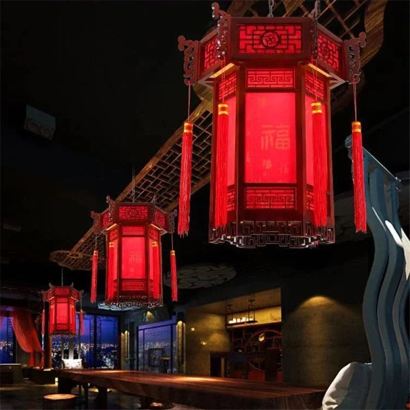 Afralia™ Bamboo Lantern Pendant Lights: Classical Beauty for Living or Dining Room Decor