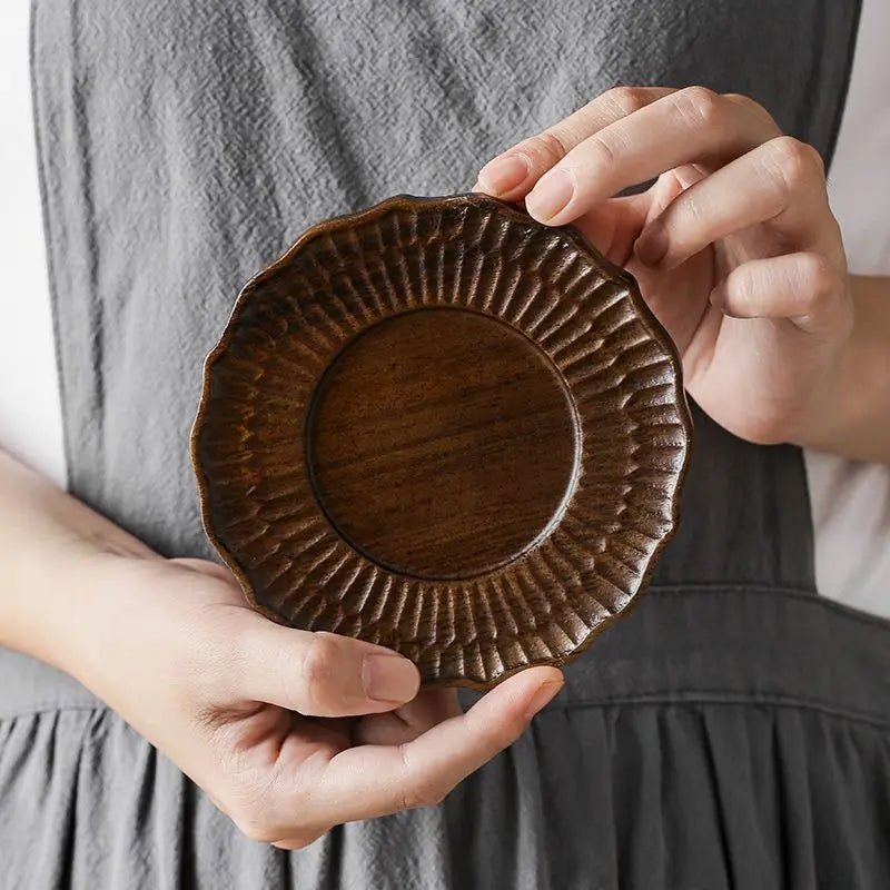 Afralia™ Wooden Plates, Tea Plates, Dinner Plates, Fruit Trays, Household Walnut