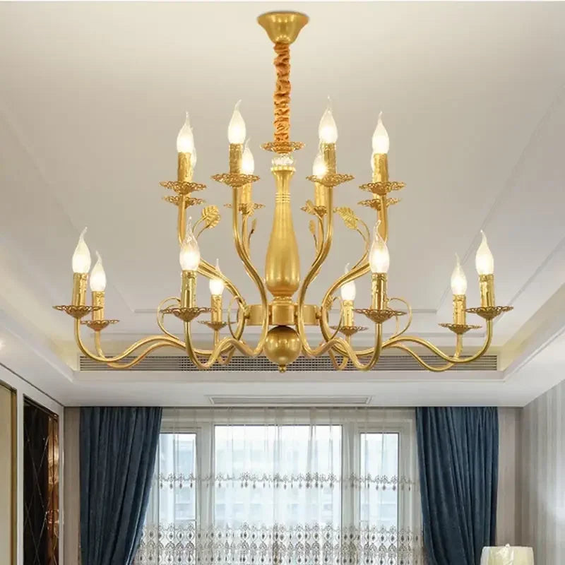 Afralia™ Retro Fabric Chandelier Ceiling Pendant Light for Living Room Kitchen Bedroom Dining