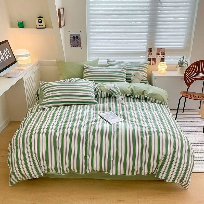 Afralia™ Nordic Cotton Printed Bedding Set for Twin Beds - Ultra Soft & Skin Friendly Home Bedclothes