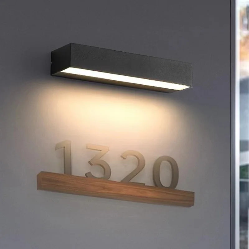 Afralia™ Outdoor Waterproof LED Wall Lights for Balcony Patio Garden Porch, Aluminum, 12W 18W 30W