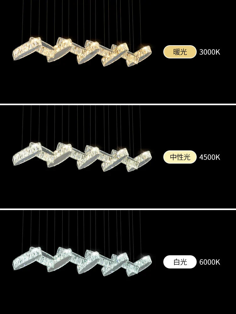 Afralia™ Luxury Crystal Ceiling Pendant LED Chandelier with Remote Control