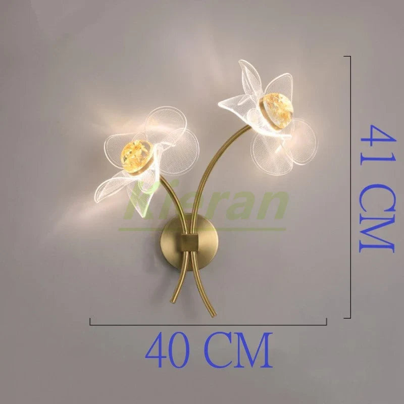 Afralia™ Sunflower LED Wall Lamps, Nordic Modern Flower Wall Lights for Bedroom, Living Room Decor