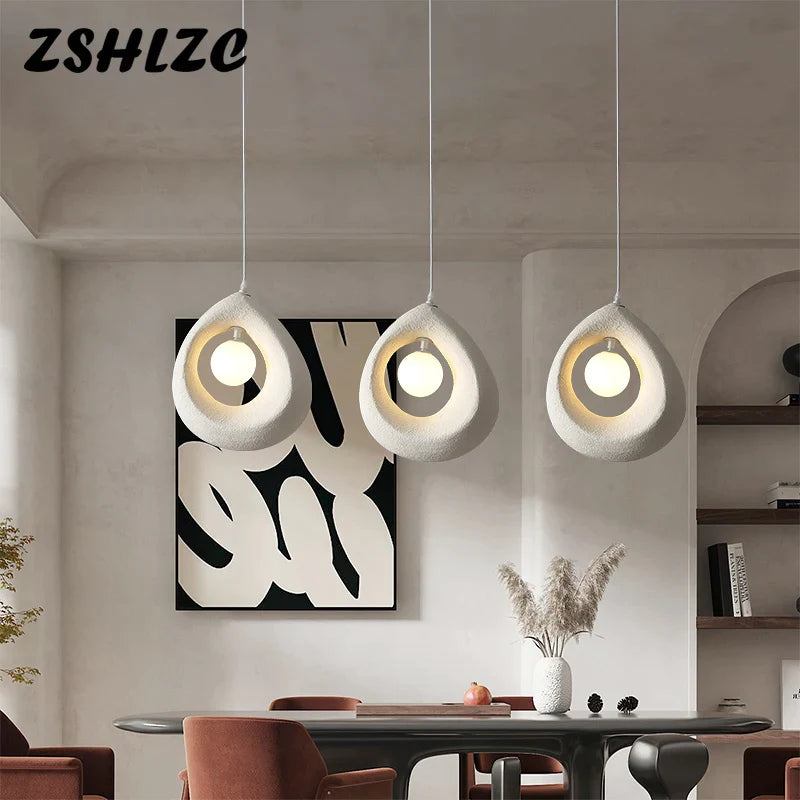 Afralia™ Wabi Sabi LED Pendant Light: Living Room Dining Room Chandeliers for Kitchen, Restaurant, Bar.