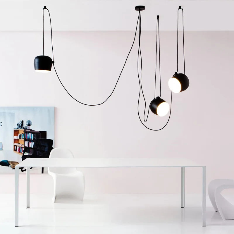 Afralia™ Modern Nordic Drum Pendant Chandelier for Dining Room, Cafe, and Kitchen