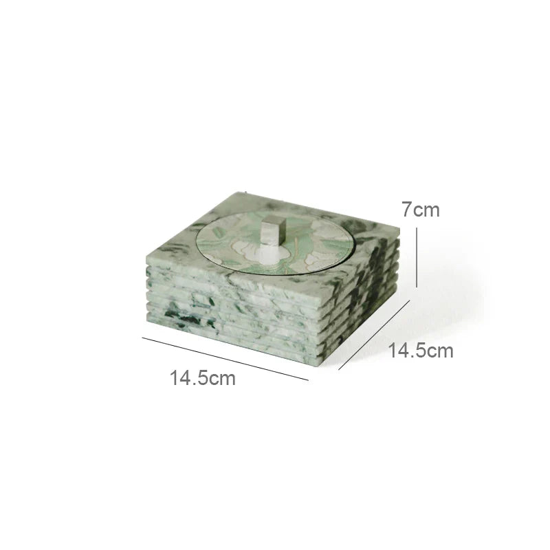 Afralia™ Marble Jewelry Box: Vintage Decorative Trinket Storage Container with Lid