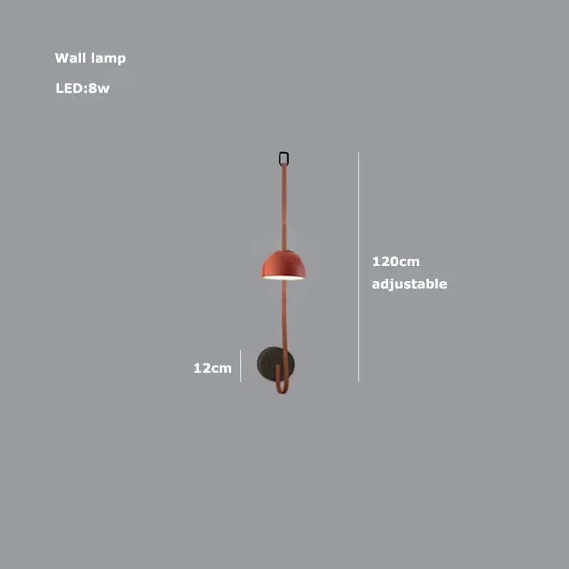 Afralia™ Leather Belt Pendant Light | Modern LED Ceiling Hanging Fixture