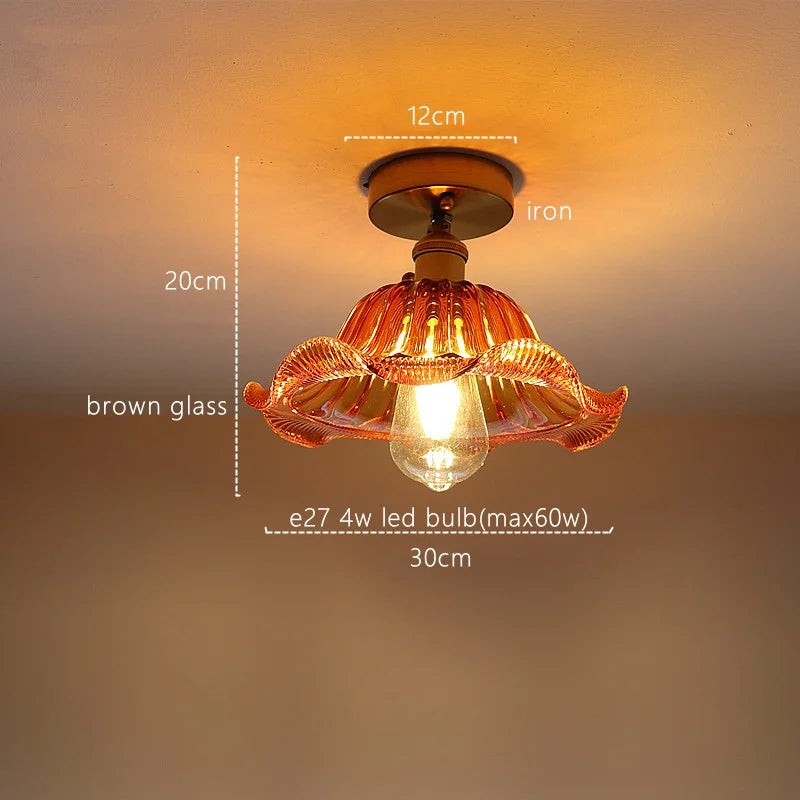 Afralia™ Green Stripe Glass Pendant Lamp Fixture for Home Decor & Kitchen Lighting