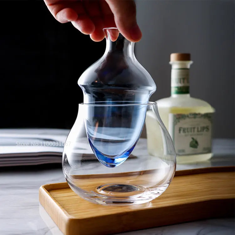 Afralia™ Glass Wine Pot Ice Jug Sake Cup Whiskey Dispenser Creative Decanter