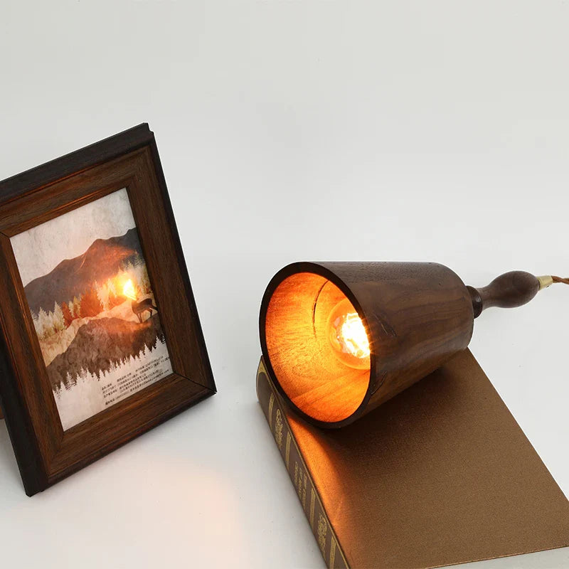 Afralia™ Walnut Wood LED Pendant Light for Home and Restaurant Lighting