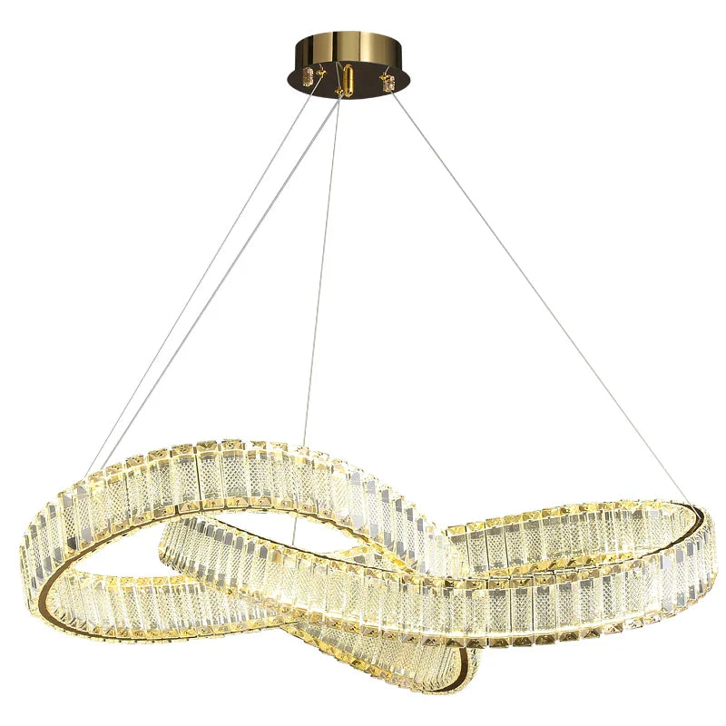 Afralia™ Rotating Crystal Chandelier: Modern Hong Kong-Style Designer Lamp for Living Room