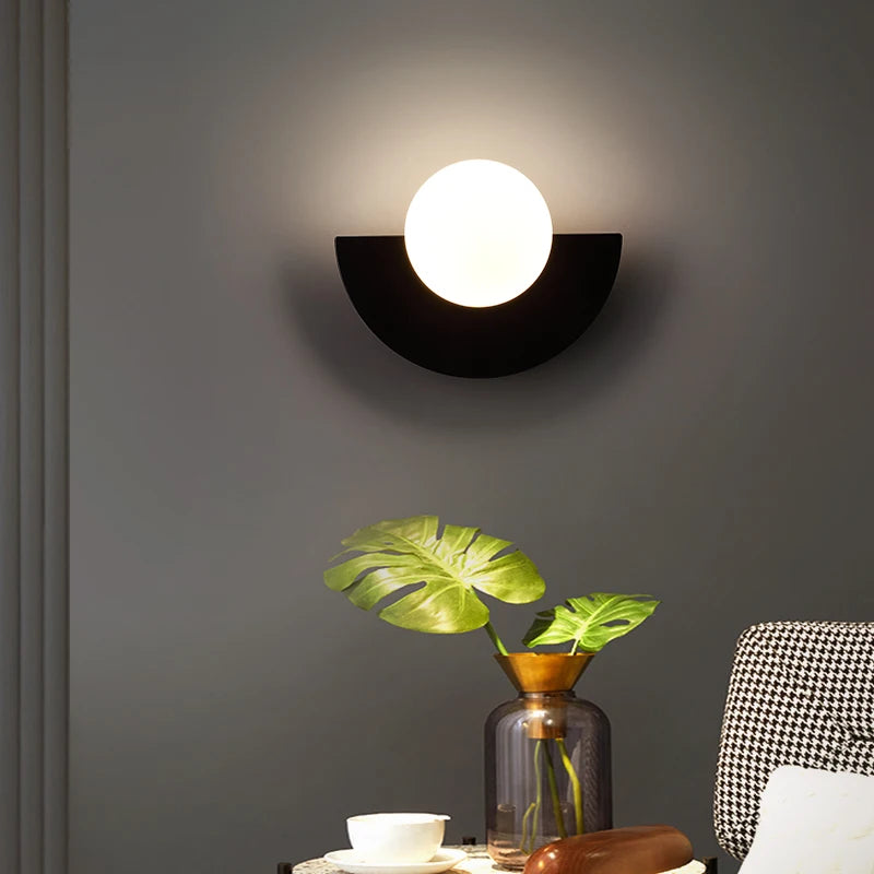 Afralia™ Nordic Glass Ball LED Wall Lamp: Elegance Redefined