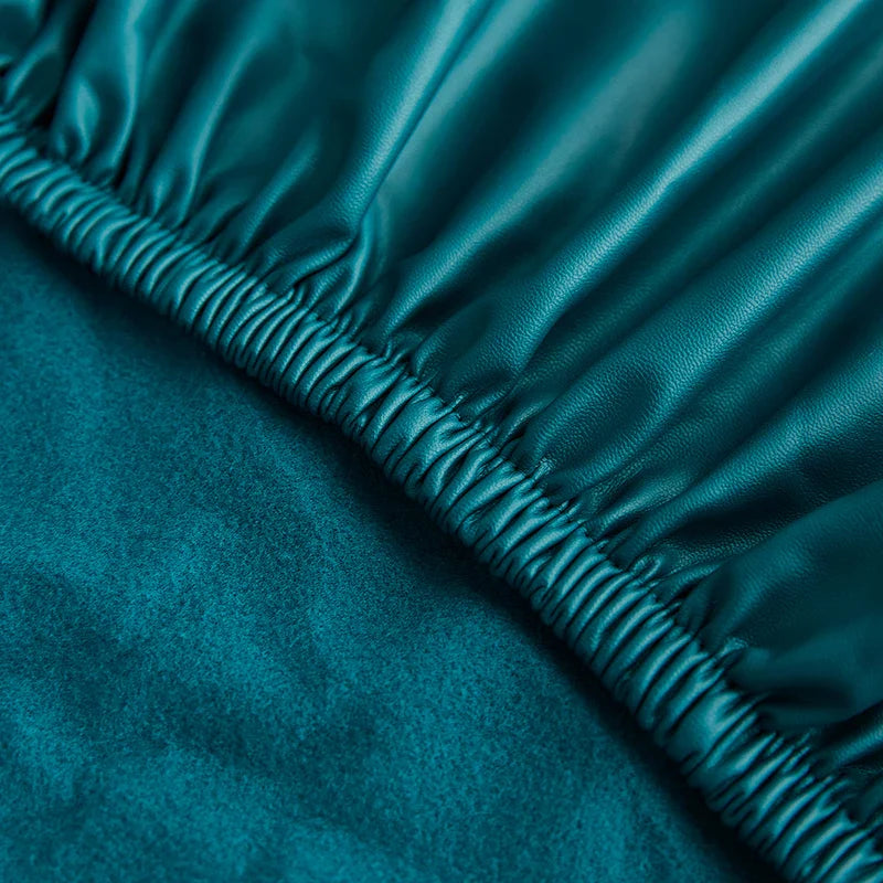 Afralia™ PU Leather Sofa Cover Stretch Single Loveseat Slipcovers