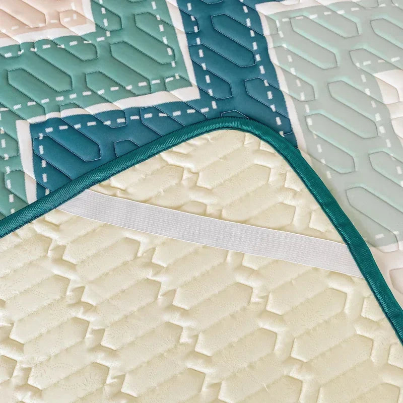 Afralia™ Cool Summer Blanket Set with Latex Bed Mat - Lightweight Breathable Comforter Bedding