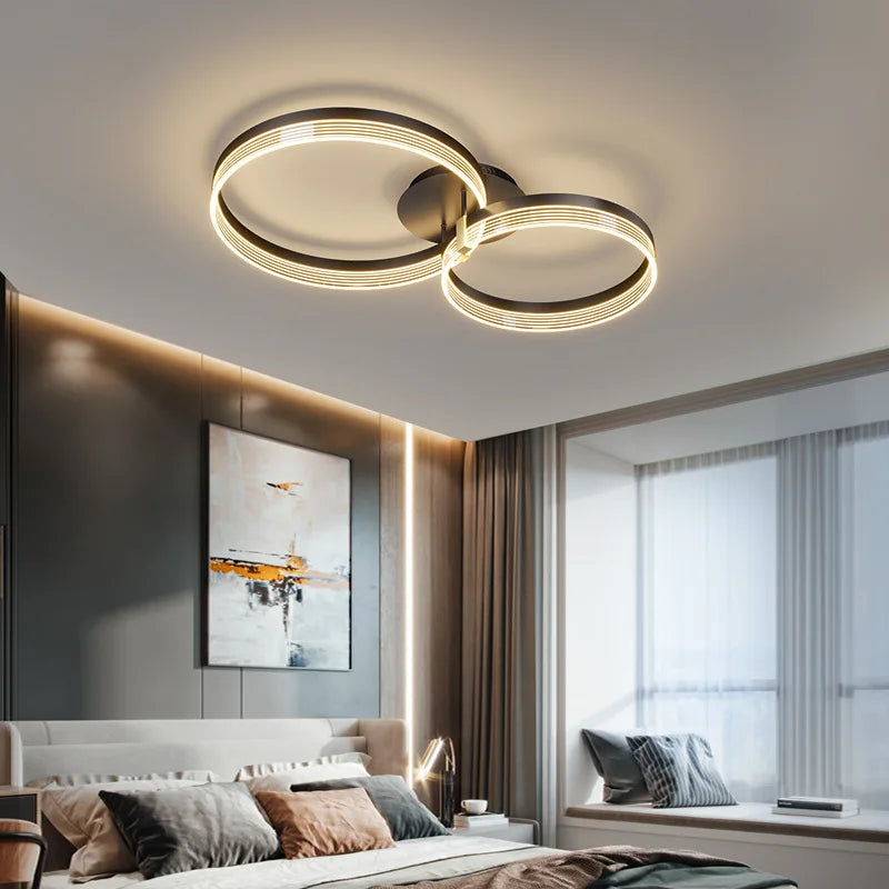 Afralia™ Modern Minimalism Round Ring Ceiling Lamp LED Lighting Fixture