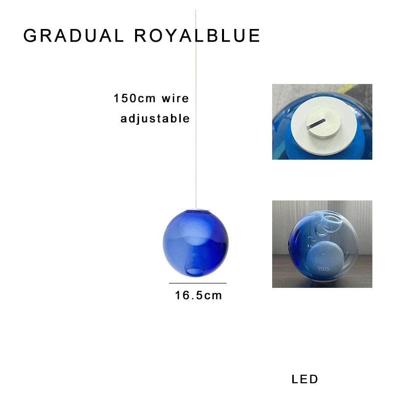 Afralia™ Glaze Glass Pendant Lights 16PCS LED Dimmable Hanging Lamp Vintage Sputnik