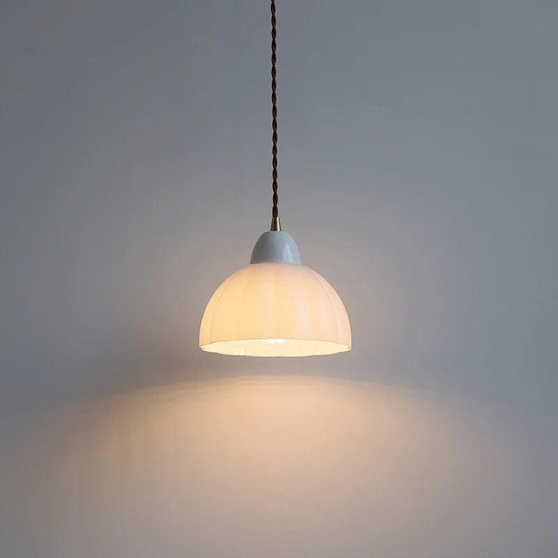 Afralia™ Modern Nordic Glass Pendant Light with Ceramic Socket for Home Decor.