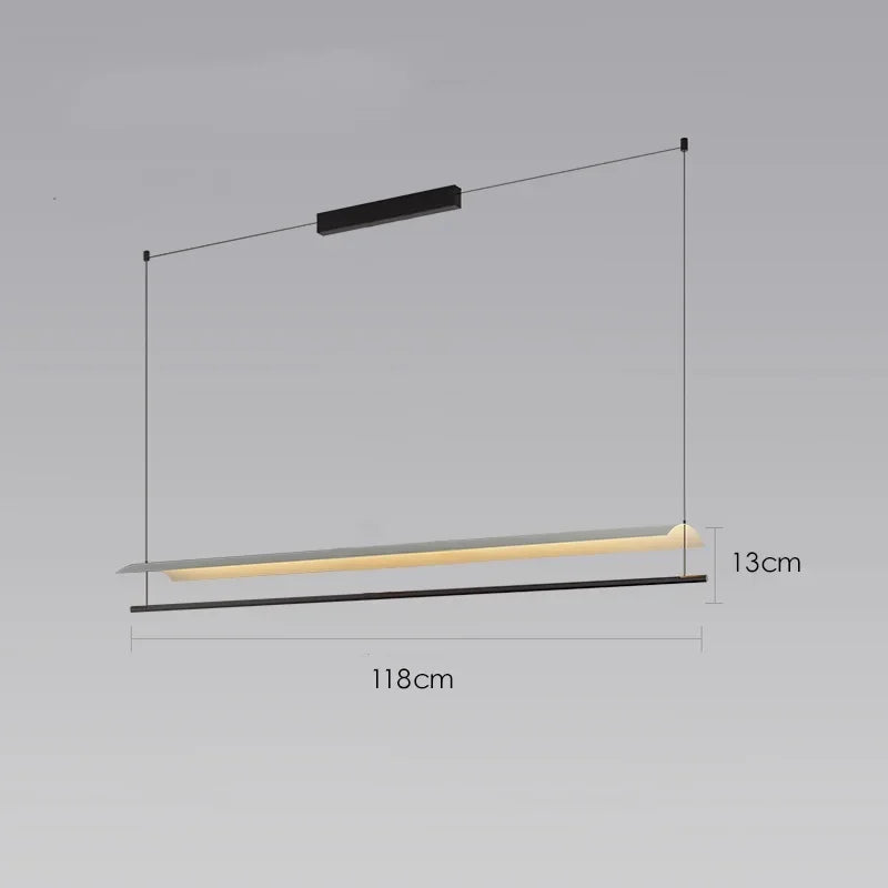 Afralia™ Postmodern Eaves Tile Chandelier LED Pendant Lamp for Designer Restaurant Bar Café