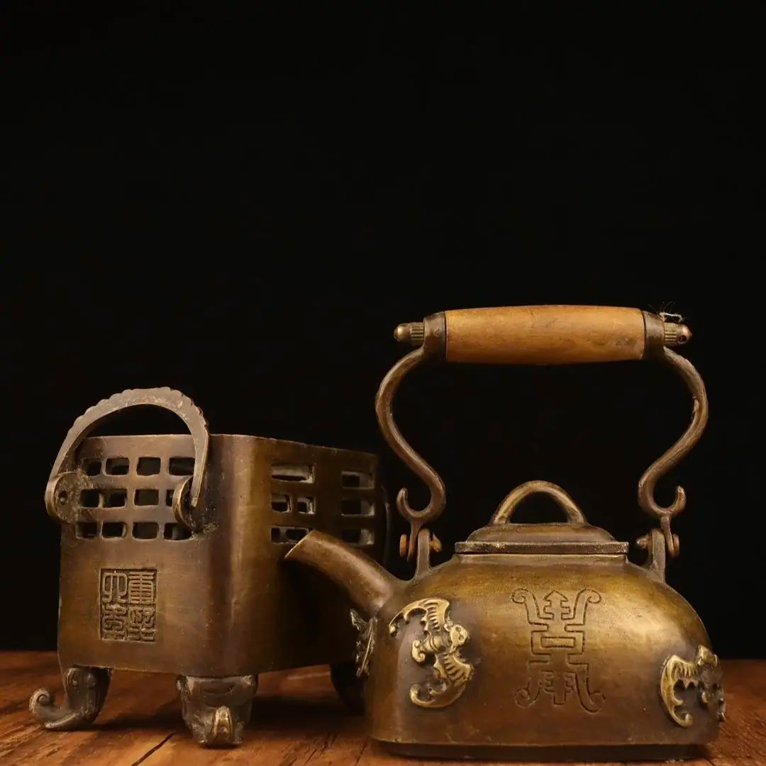 Afralia™ Antique Collection: Charcoal Fire Stoves, Warm Wine Pots, Copper Teapots & Home Decor