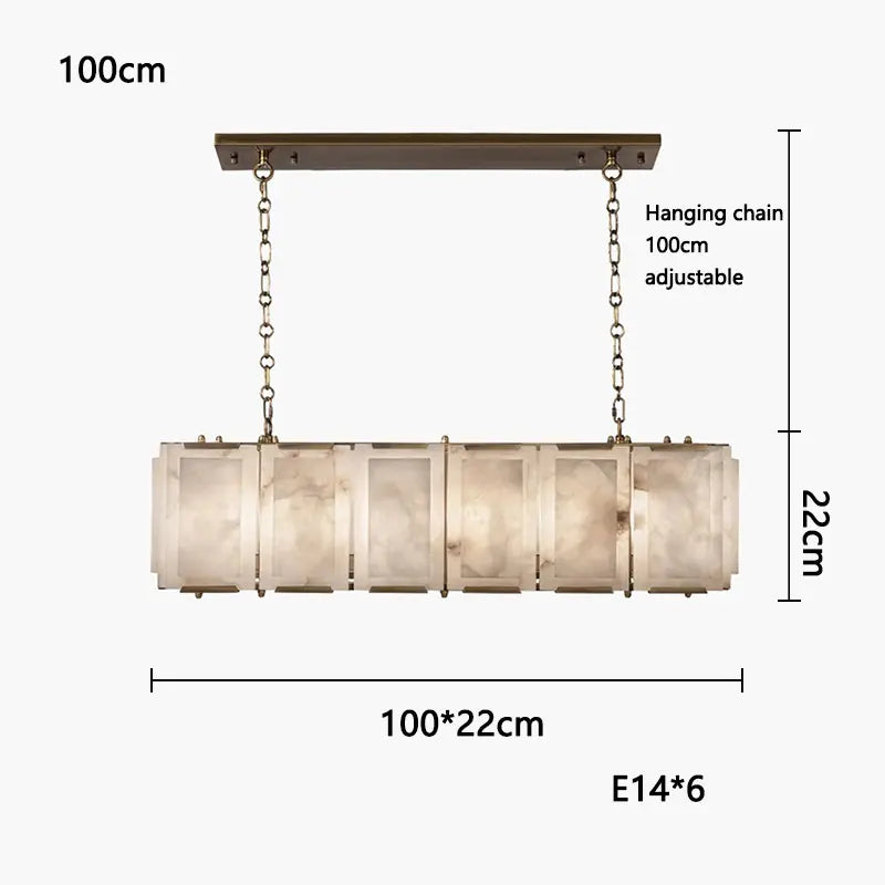 Afralia™ Marble Series LED Ceiling Chandelier for Trendy Dining Room