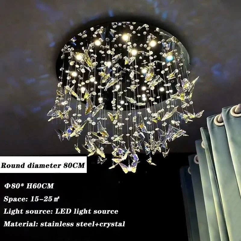 Afralia™ Butterfly Crystal Chandelier for Luxurious Interior Decor