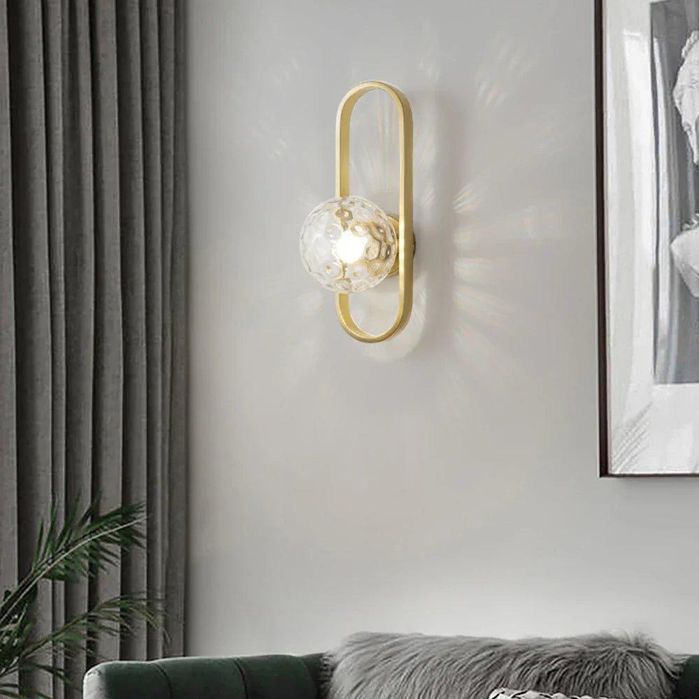 Afralia™ Glass Aisle Wall Lamp Post-Modern Indoor Decoration Art Lighting