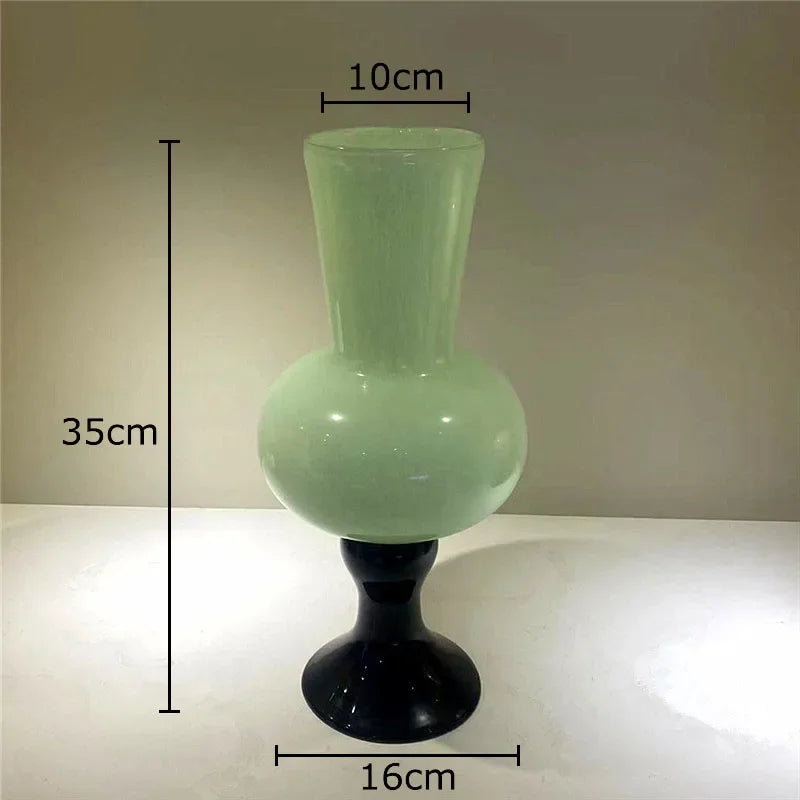 Afralia™ Goblet Glass Vase for Desk Decoration with Artificial Flowers